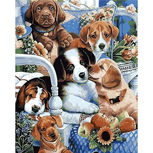 Amis canins - Kits de peinture du monde par numéros™ à faire soi-même