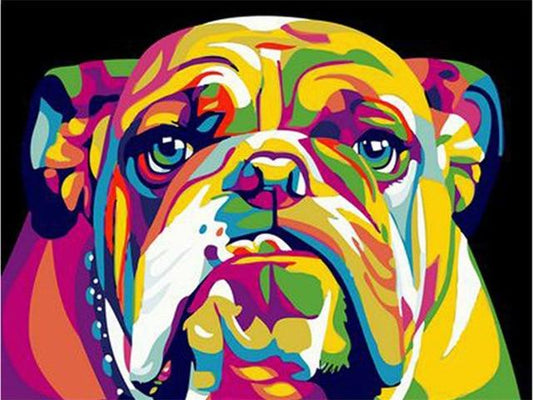 Bouledogue coloré - Kits de peinture du monde par numéros™ à faire soi-même